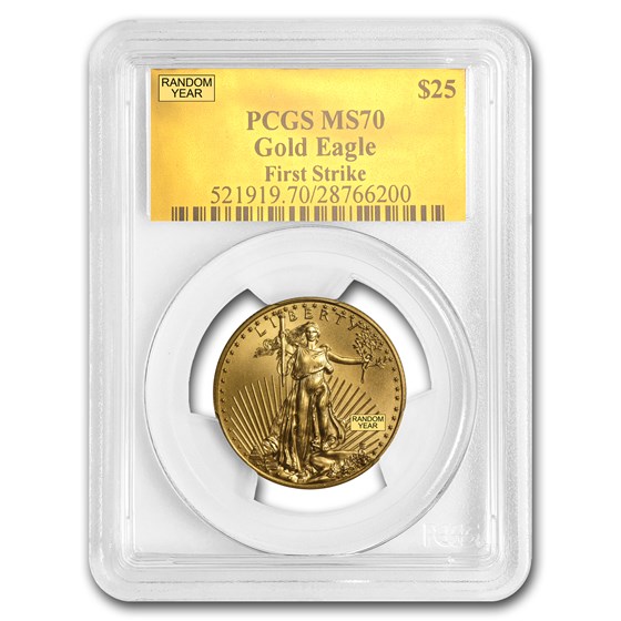 1/2 oz Gold American Eagle MS-70 PCGS (Random Year) 1/2 oz Gold American Eagle MS-70 PCGS (Random Year)